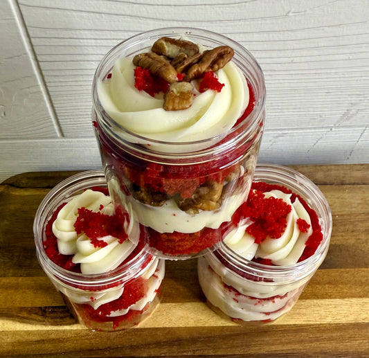❤️ Redeemed – Red Velvet Cake Jar